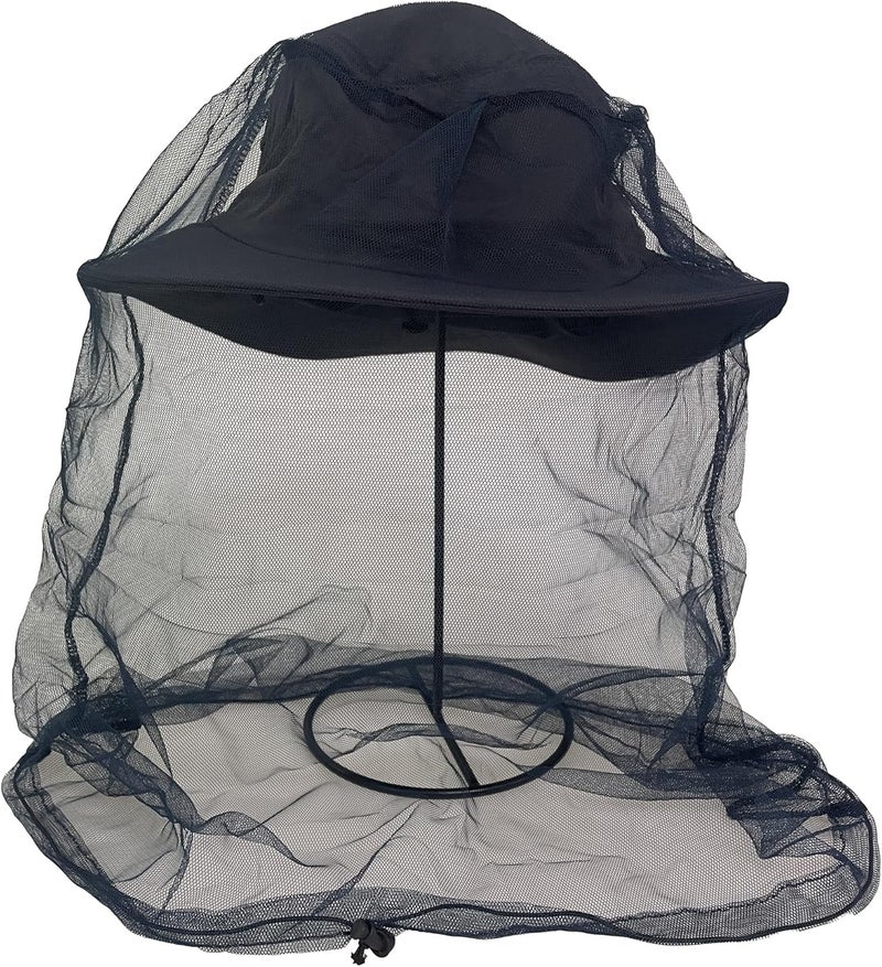 Ducclucc Breathable Mosquito Head Net Head Bug Net for Hat Fits Most Sizes of Hats (2pcs, 47.2" L x 23.6" W, Black) - Image 3
